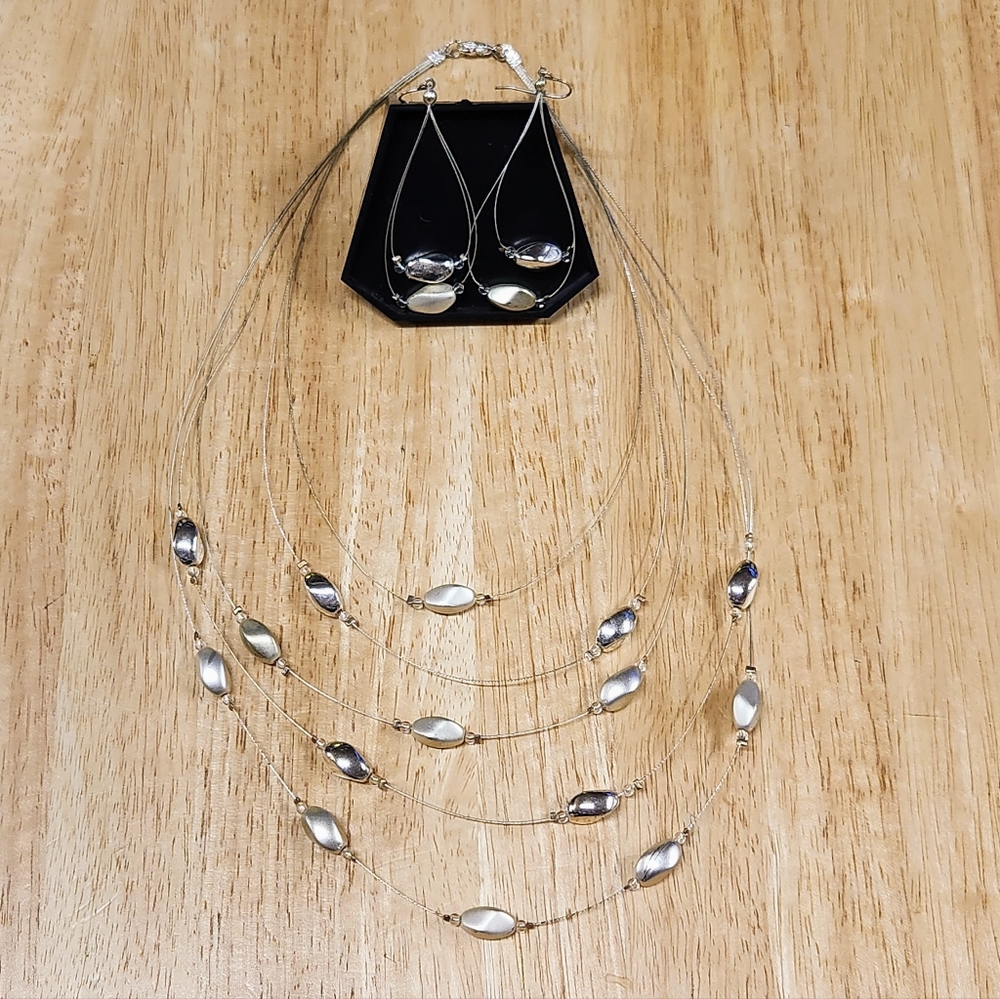 Multistrand Necklace/Earring Set